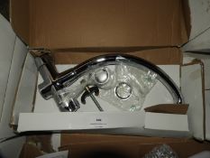 *Chrome Swan Neck Monobloc Kitchen Tap