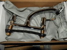 *Two Chrome Kitchen Lever Taps