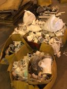 White plastic gutter and pipe fittings