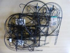 *Three Black Folding Border Edge Fences