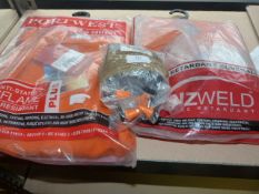 Two Bizweld Flame Retardant Coveralls Sizes: S/31 & XXL/31...
