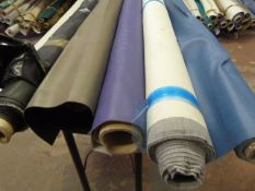 *Five Small Rolls of Leatherette & Various Upholstery Cloth