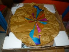 *Plough & Hearth Colourful Ruffle Garden Wind Spinner (Set of 3)