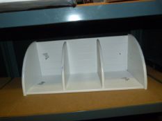 *White Corner Unit with Four Shelves