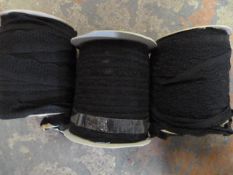 *Three Rolls of Black Lace Edging