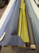*Five Small Rolls of Leatherette & Various Upholstery Cloth