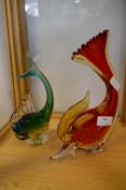 Two Murano Glass Fish