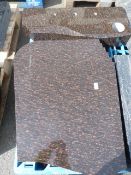 *Red Marble Headstone with Base