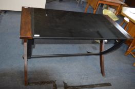 Black Glass Topped Computer Desk