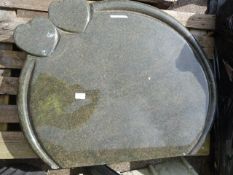 *Green Granite Heart Headstone