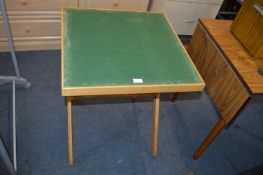 Green Baiz Topped Folding Card Table