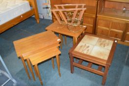 Retro Nest of Tables, Coffee Table and a Magazine