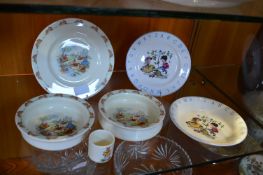 Royal Doulton Bunnykins Breakfast Dishes, Plates and Lord Nelson Alphabet Plates