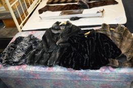 Four Ladies Synthetic Fur Jackets