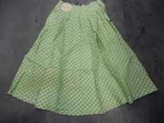 *28 Size: 12 Danilla Green Gingham Vintage Style D