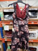 *14 Size: 8 Lindy Bop Ophelia Black Dusk Floral Dr