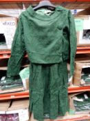 *4 Size: 20 Eva Ray Emerald Two Piece Dress