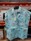 *10 Size: 12 Setzer Teal Woodland Blouses