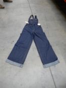 *4 Leigh Indigo Denim Dungarees Size: 14
