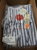 *30 Size: 14 Audrey Rustic Blue Stripe Vintage Sty