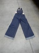 *9 Leigh Indigo Denim Dungarees Size: 16