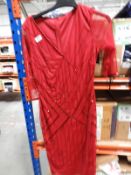 *9 Size: 8 Jacey Scarlet Sequin Dresses