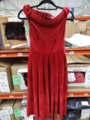 *4 Size: 10 Lindy Bop Christie Red Velvet Dresses