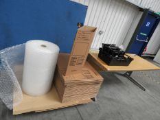 *Light Oak Desk, Quantity of Boxes, Roll of Bubble