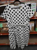 *4 Size: 26 Lindy Bop Hazel Monochrome Polka Dot D