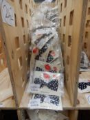 *242 Navy & White Polka Dot Hair Bows