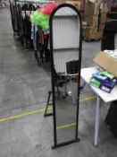 *Black Arched Top Cheval Mirror