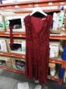 *7 Size: 14 Dawn Vintage Style Dresses (Burgundy)