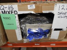 *128 Blue Bow Shoe Clips