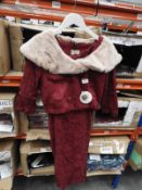 *9 Beverley Two Piece Vintage Style Dresses (Burgu