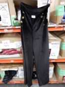 *10 Size: 10 Adonia Black Velvet Trousers