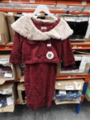 *18 Beverley Two Piece Vintage Style Dresses (Burg