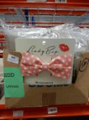 *10 Lindy Bop Pink & White Polka Dot Hair Bows