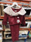 *5 Beverley Two Piece Vintage Style Dresses (Burgu