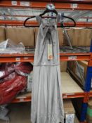 *4 Size: 10 Lindy Bop Cheronda Silver Velvet Dress