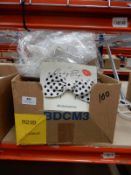 *100 Lindy Bop Black & White Polka Dot Hair Bows