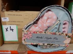 *4 Girls Gift Tins of Beatuty Products