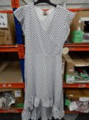 *5 Size: 12 Lindy Bop Laura White Polka Dot Dresse