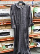 *6 Size: 8 Lindy Bop Lyda Dusky Blue Leopard Print