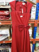 *10 Size: 18 Grace Red Dresses with Black Piping