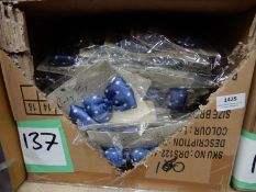 *137 Blue Polka Dot Shoe Clips