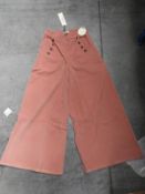 *2 Size: 8 Lindy Bop Pink Corduroy Trousers