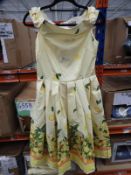 *9 Size: 16 Lindy Bop Christine Lemon Boarder Dres