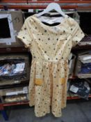 *9 Britani Vintage Style Dress (Yellow Bumble Bee)