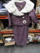 *18 Beverley Two Piece Vintage Style Dress (Mauve)