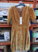 *3 Size: 12 Carole Mustard Velvet Dresses